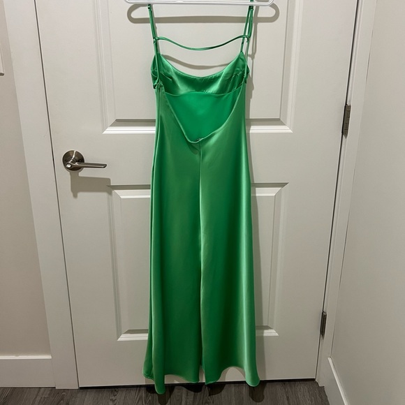 Zara Green Satin Effect Dress - Picture 3 of 3